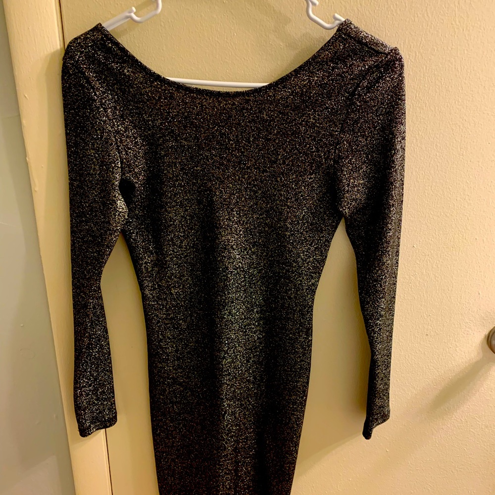 Sparkly long sleeve cocktail dress